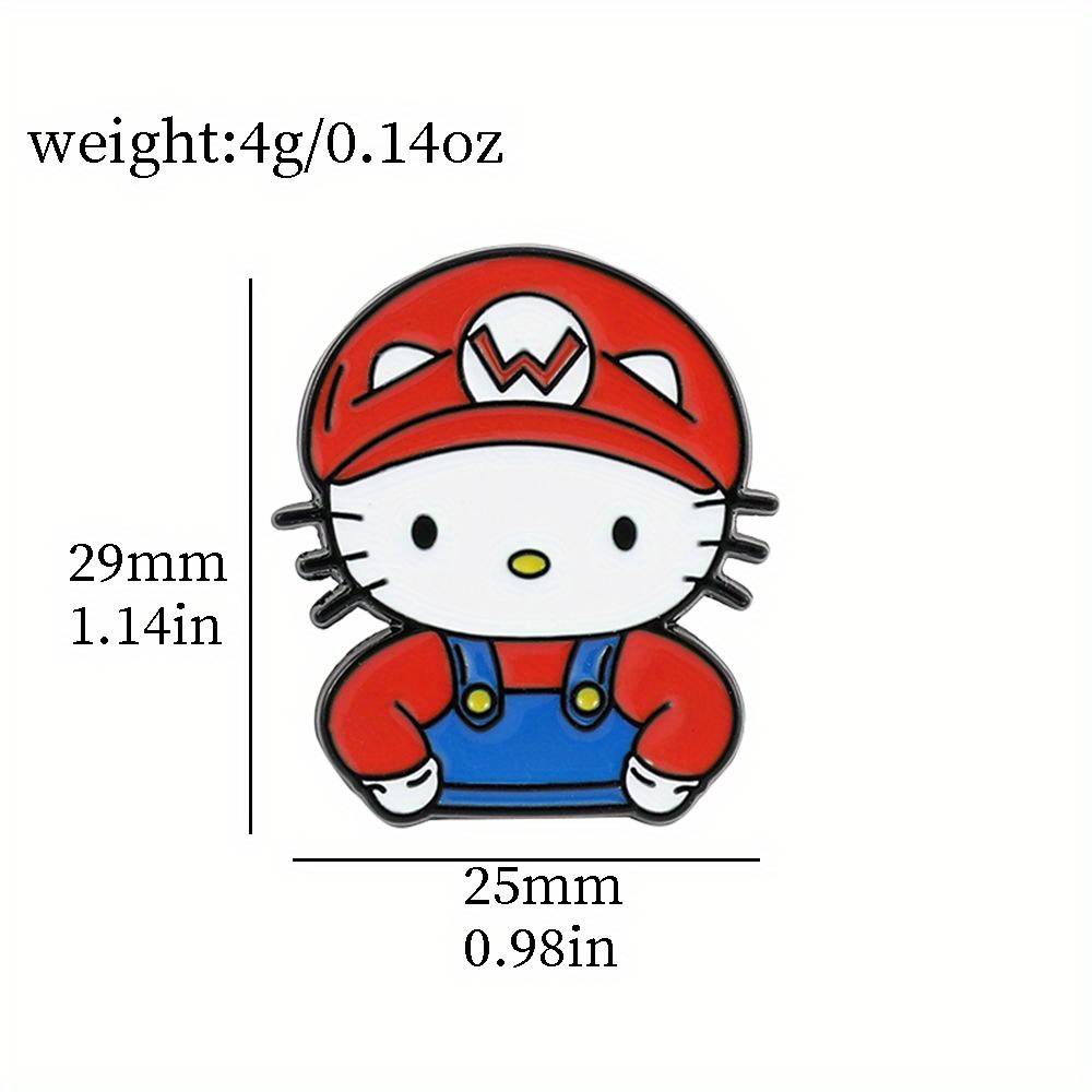 5pcs Series Brooches Cute Hello Kitty Enamel Pins Backpack Clothing Decorative Accessories,$3.99,C12-5pcs,Temu