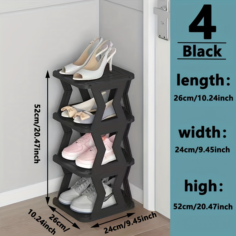 Estante De Zapatos De Puerta Plegable De Plástico/Hogar Pequeño Dormitorio  Simple Almacenamiento/Impermeable Gran Capacidad Organizador Sala De Estar