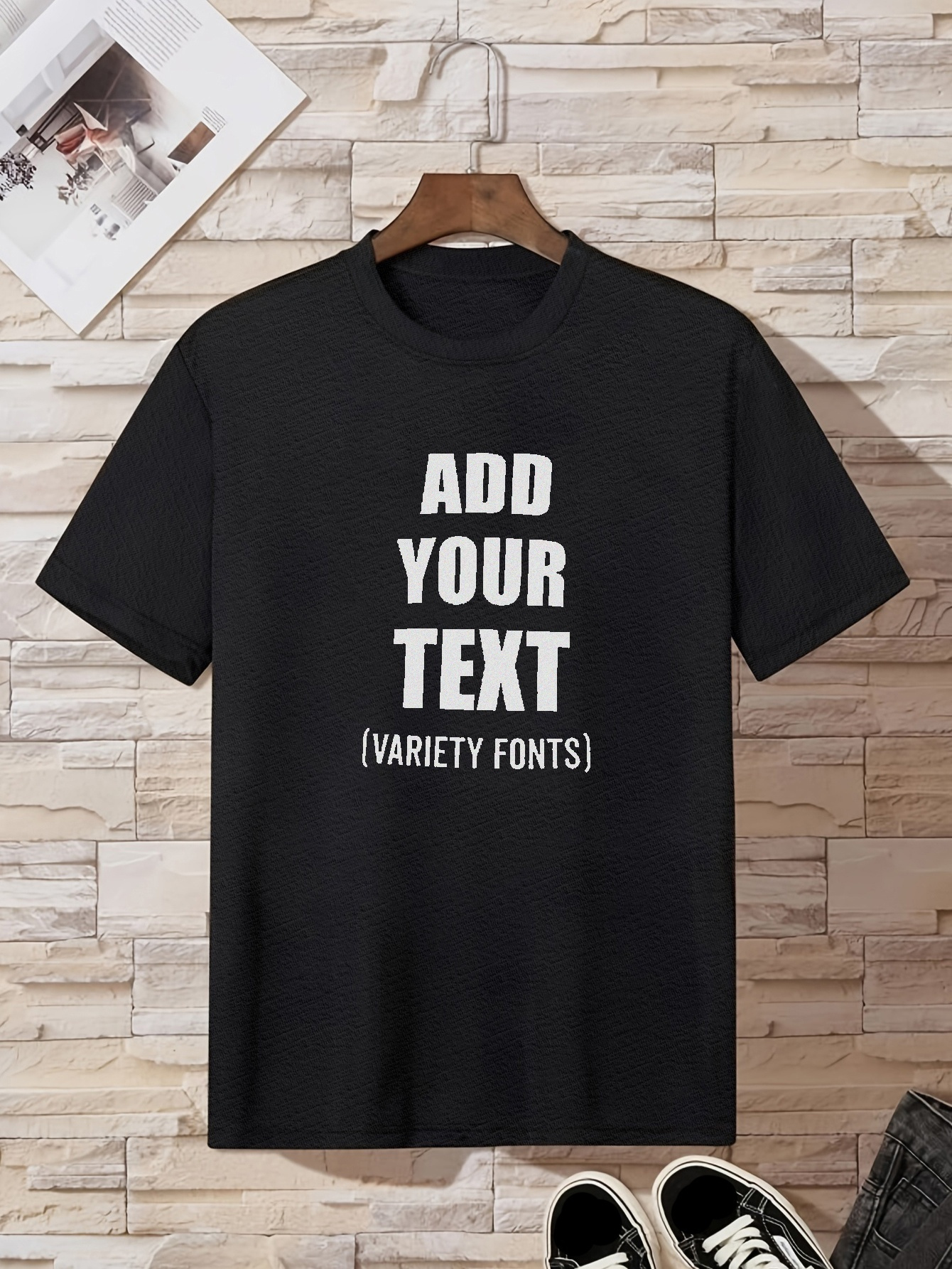 Camisetas personalizadas para hombre, camiseta de algodón personalizada,  añade texto de imagen, camiseta de manga corta con estampado