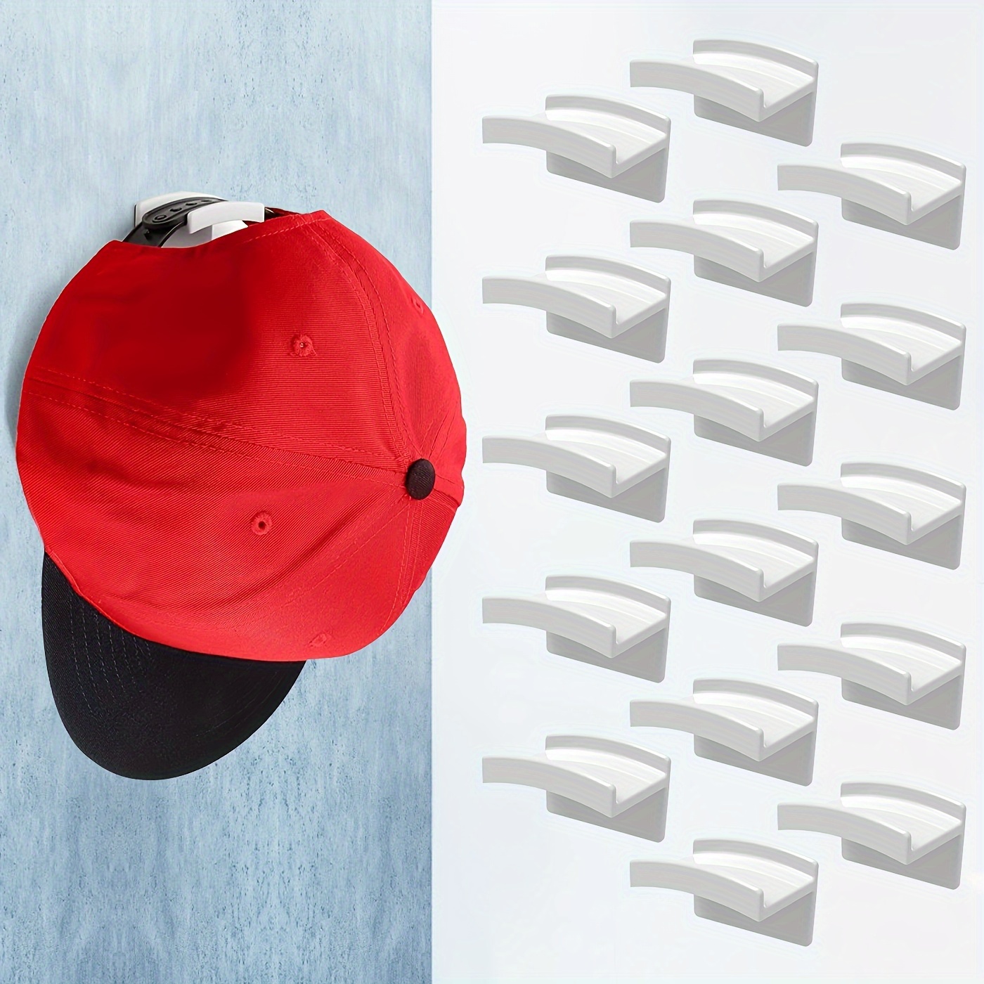 Hat Rack for Baseball Caps Adhesive Hat Hooks for Wall Cap Hanger
