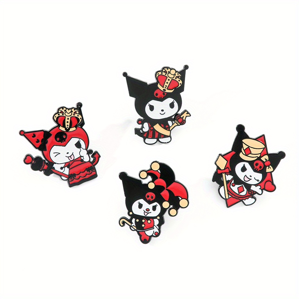 Cute Funny Sanrio Kuromi Enamel Pins Clown Magician Queen Kuromi Brooch for  Women Halloween Badge Accessories