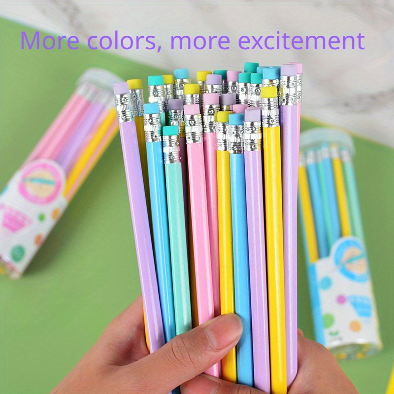 Crtiin 100 Pieces Baby Shower Pencils 4 Inch Half Pencils Sharpened Pencils  with Erasers Pencils for Baby Shower Woodcase Pencils Presharpened Pencils
