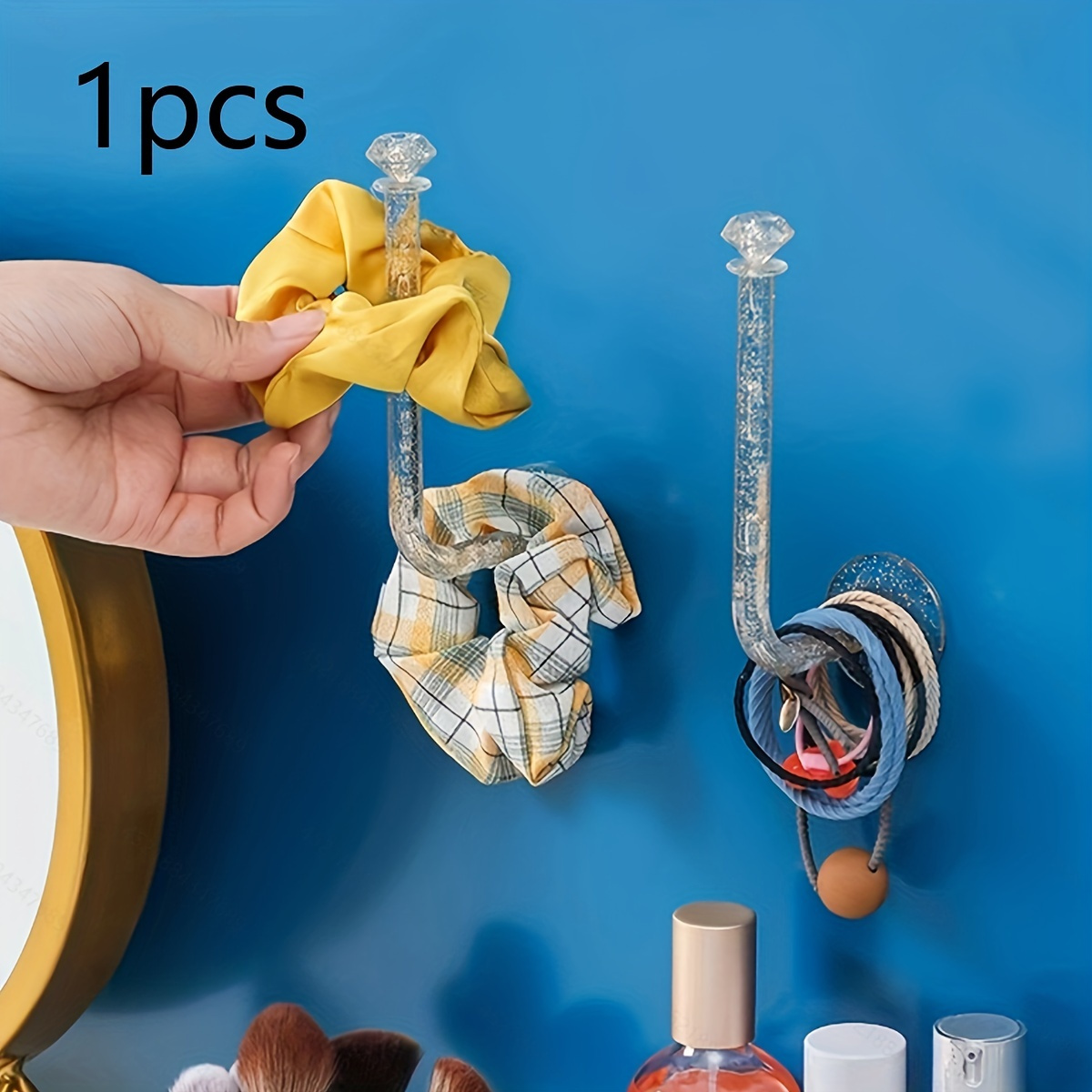 1pc Hair Clip Storage Hanging Organizer Box For Wall - Hair Accessory Holder  With Elastic Band, Hair Tie, Headband, And Scrunchies, New Style Hairpin  Claws Bag