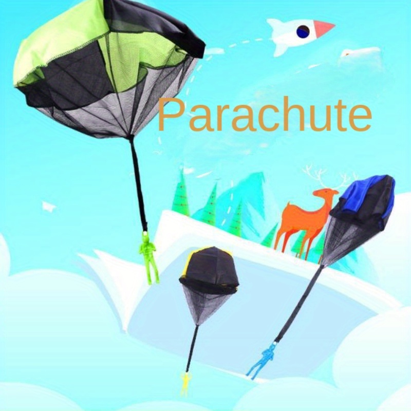 4 Pièces Jouets Parachute, Jouet D'homme Volant Extérieur, Jouet