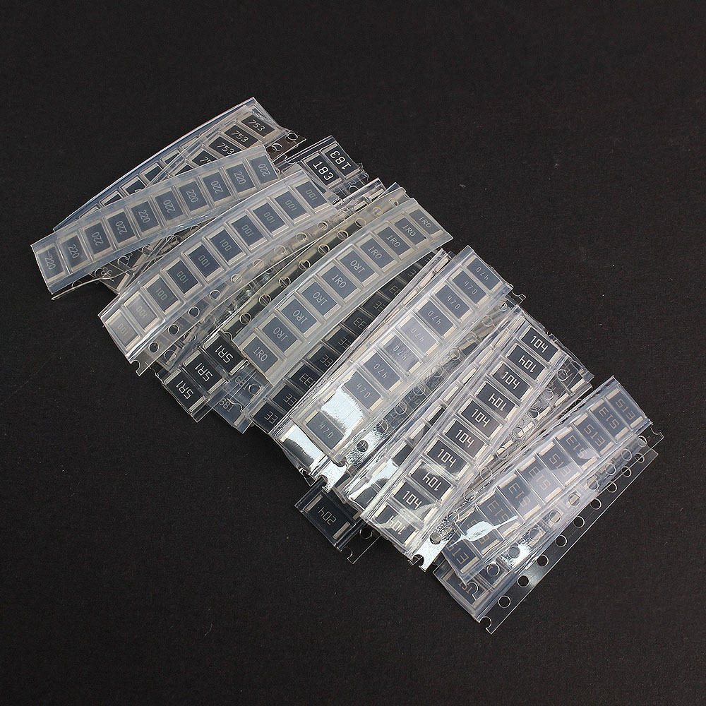 330pcs SMD 2512 Resistor Kit - 5%, 33 Values, 1R-39.37inch, Including 1K,  10K, 100K, 200K, 470K, And More For Comprehensive Resistance Options