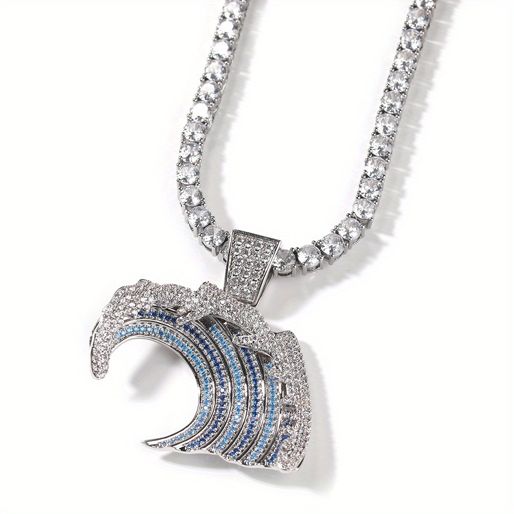 Diamond on sale wave pendant