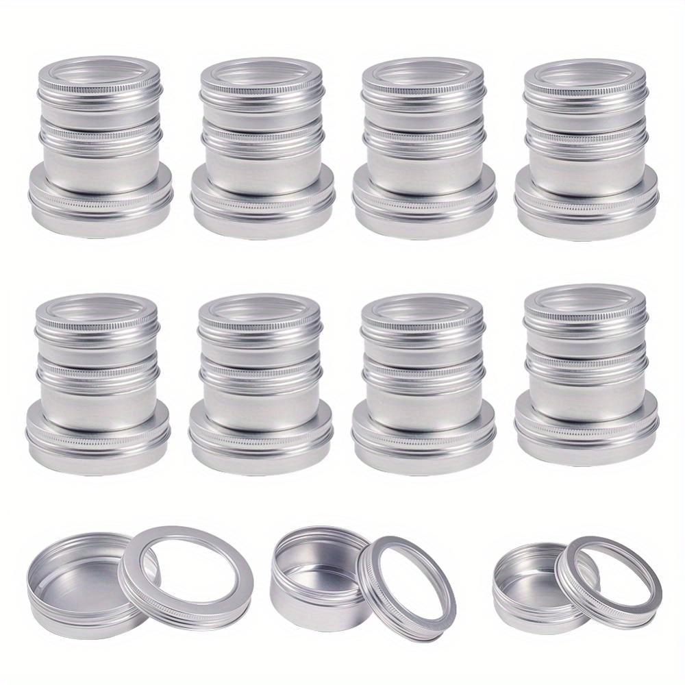 Silver Round Tins  The Container Store