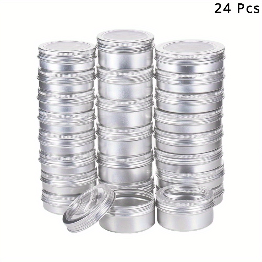 Silver Round Tins  The Container Store
