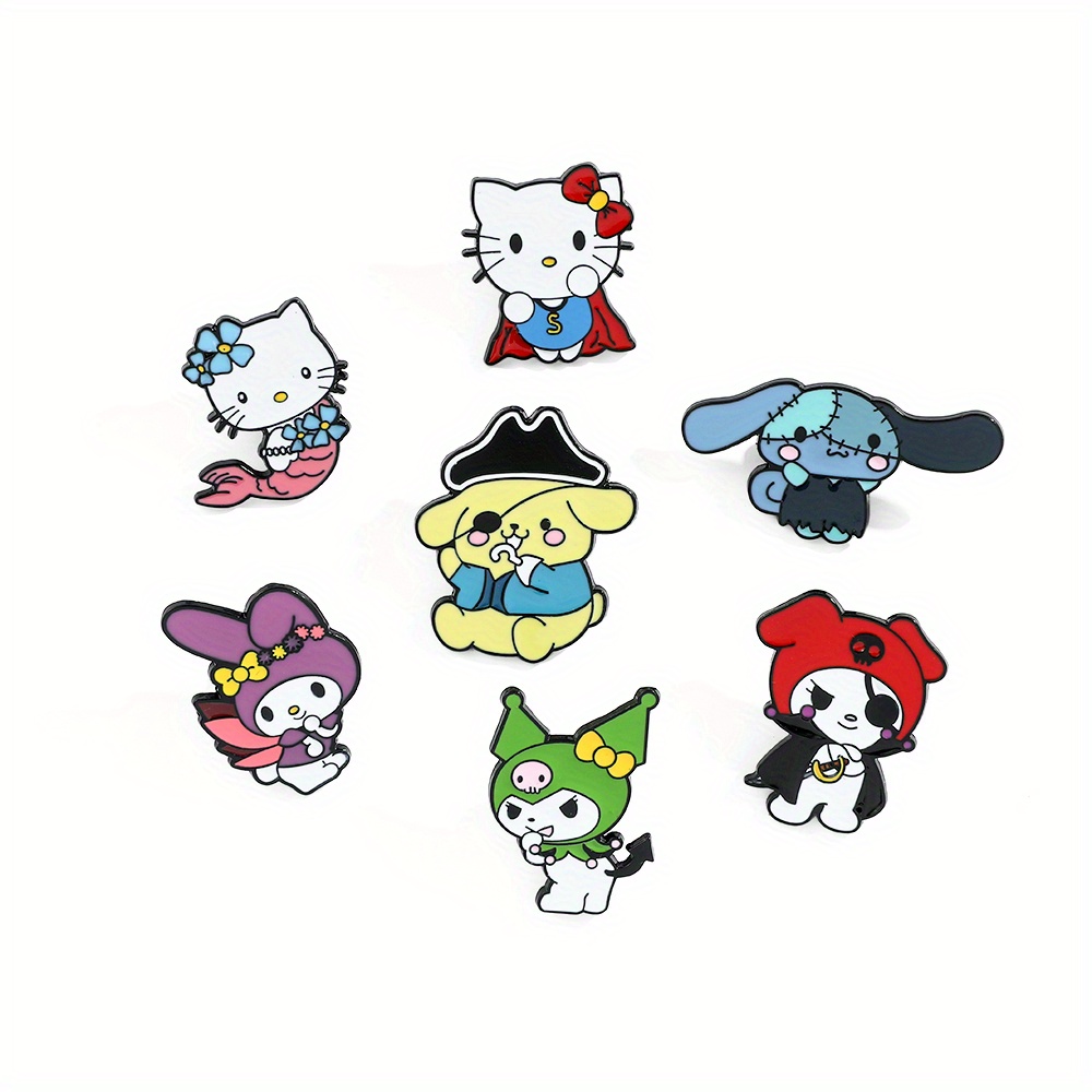 Sanrio Kawaii Brooches Hello Kitty Anime Pins Kuromi Cinnamoroll Metal  Badges Lovely Pochacco Custom Pin Clothing Pins