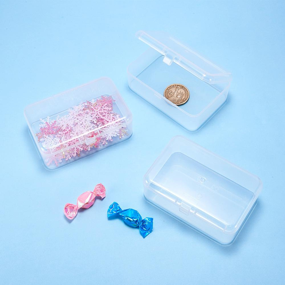 15 x 7.3 x 3.5 Clear Plastic Storage Bins with Dividers