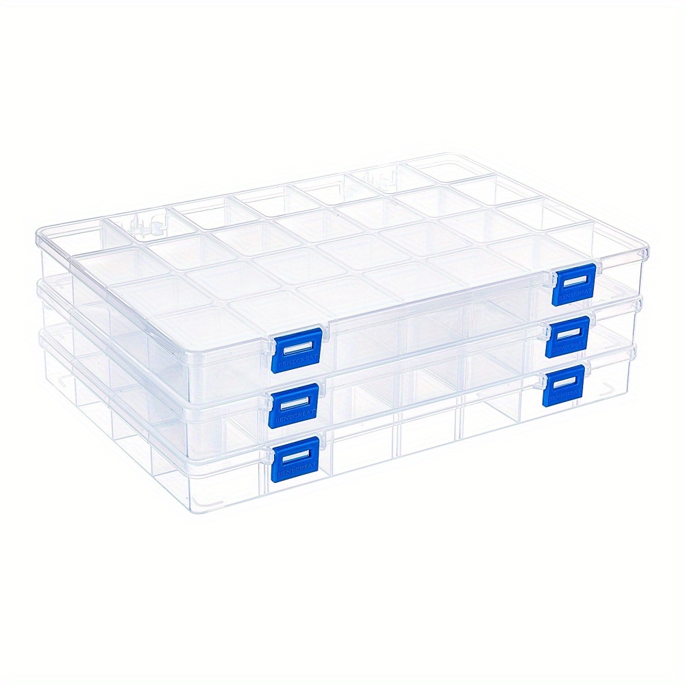 Pp Plastic Clear Storage Box Rectangle Bead Storage - Temu Canada
