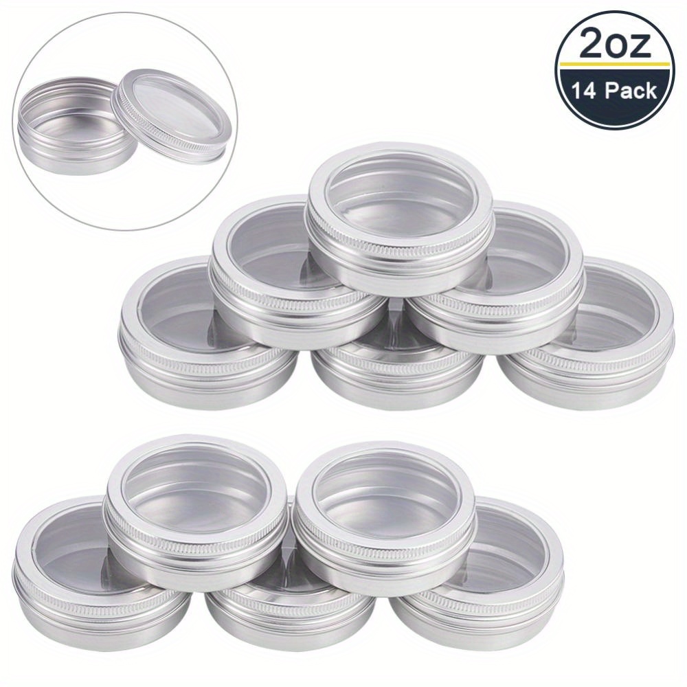 Aluminum Tin Cans, 10 Pcs(50ml) Metal Round Tins Small Tin Screw