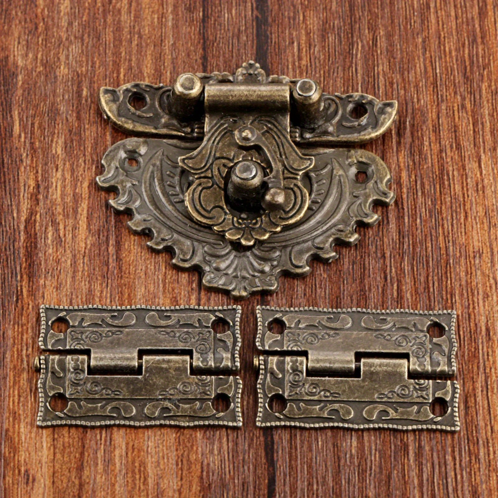 Antique Bronze Iron Padlock Hasp Hook Lock Mini Jewelry - Temu