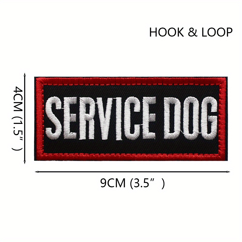 TEMU 1pc Service Dog Patch, Esa Dog Do Not Pet Embroidered Harnesses Emblem, Fastener Hook And Loop Badge, Vests/harnesses Applique