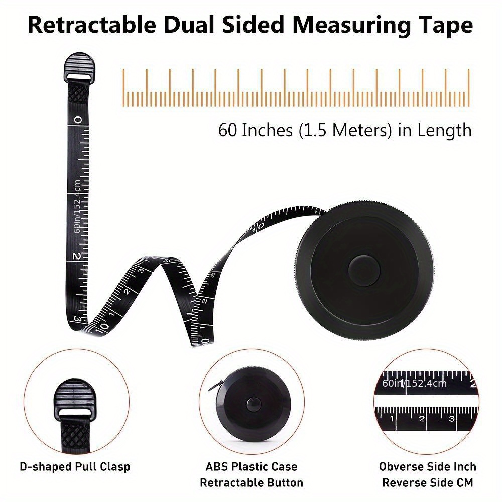 Cinta Métrica Suave 60 Pulgadas, Cinta Métrica Costura Graduada Doble Cara, Cinta  Métrica 150 Cm - Manualidades - Temu