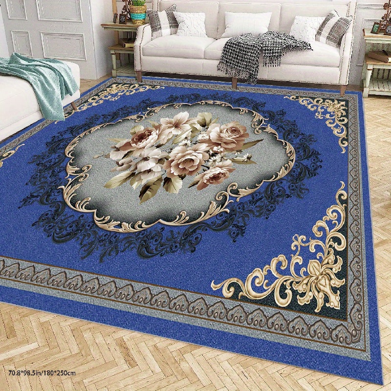 Area Rug Living Room Washable Rug Retro Rug Non slip Large - Temu