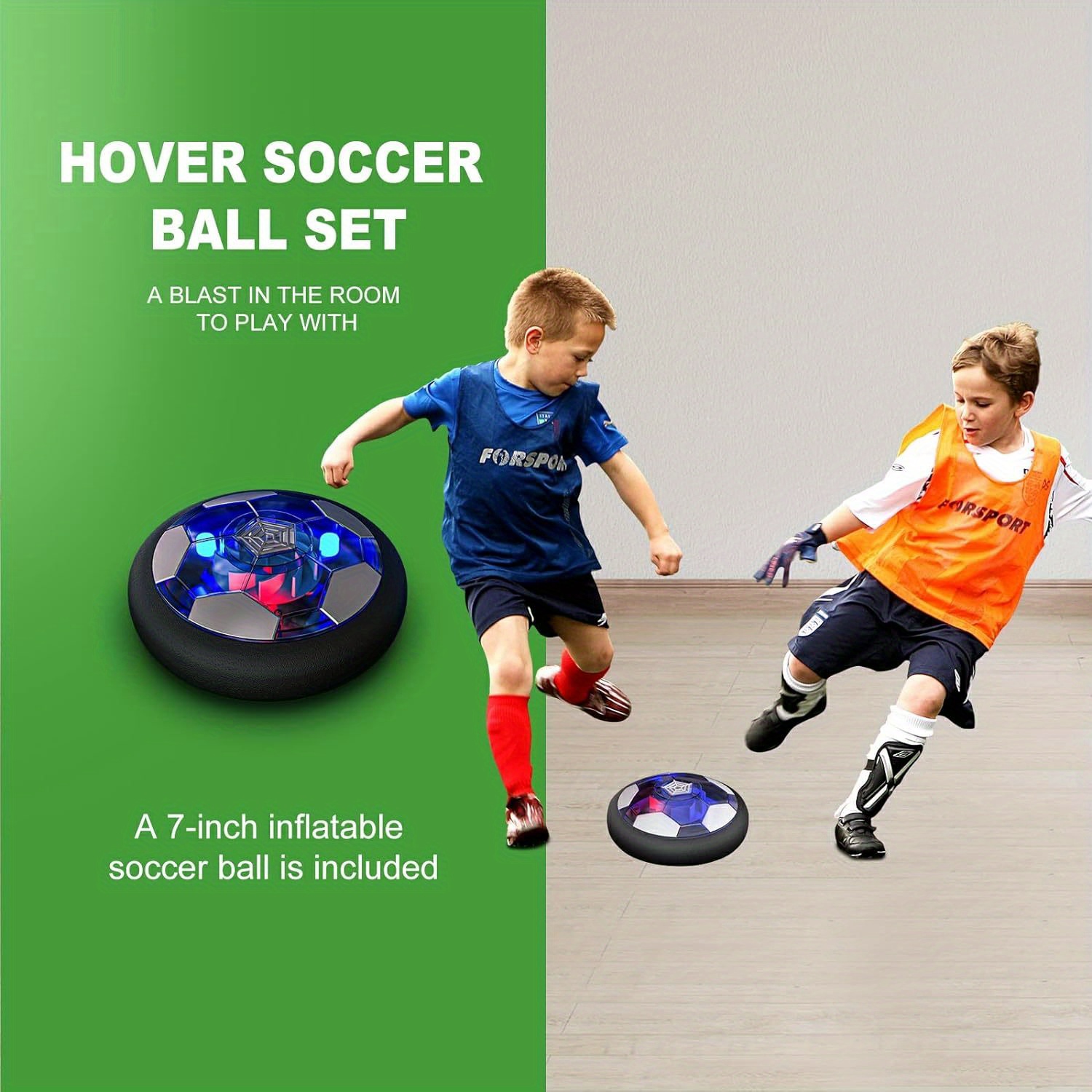 Air Power Fußball, HoverBall Indoor Fußball Spielzeug für Kinder, Air  football Power Soccer Disk mit LED Buntes Licht für kids spielen Sport  Spiele : : Spielzeug