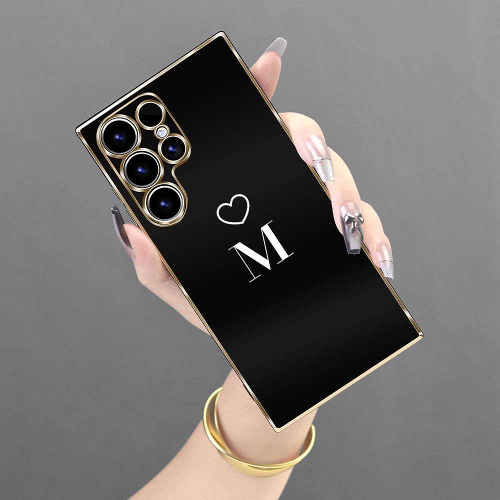 Heart shaped Letter M Pattern Design Luxury Electroplating - Temu Canada