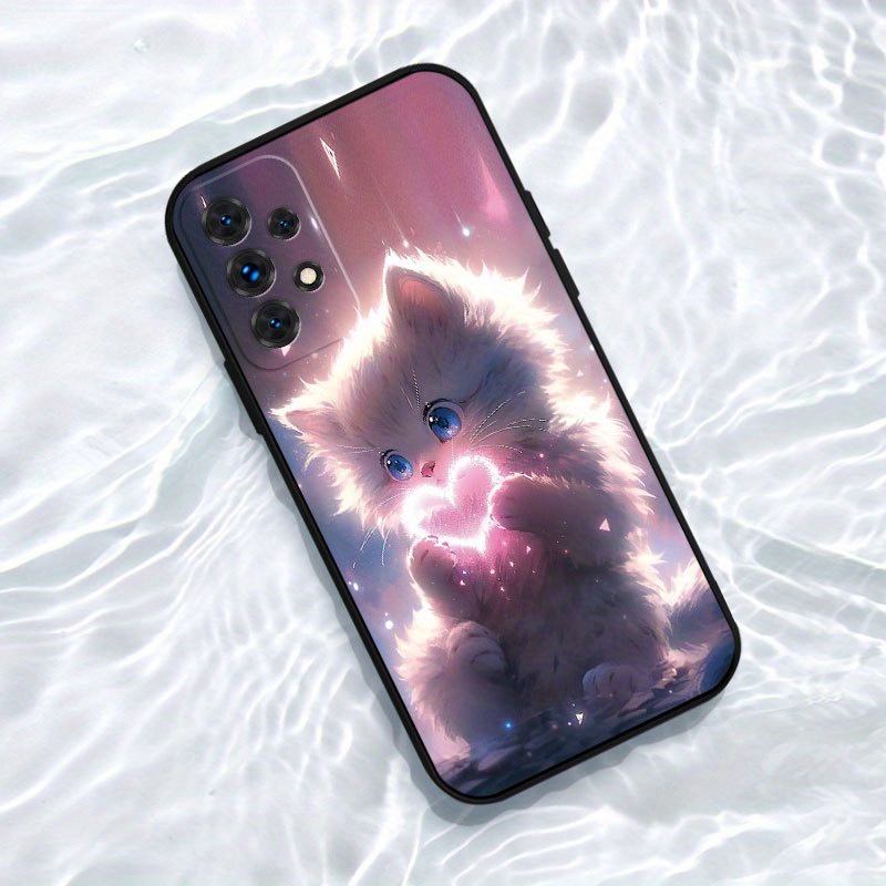 TEMU High-quality Tpu Phone Cover For Models Featuring A Design Of A Loving Cat.
