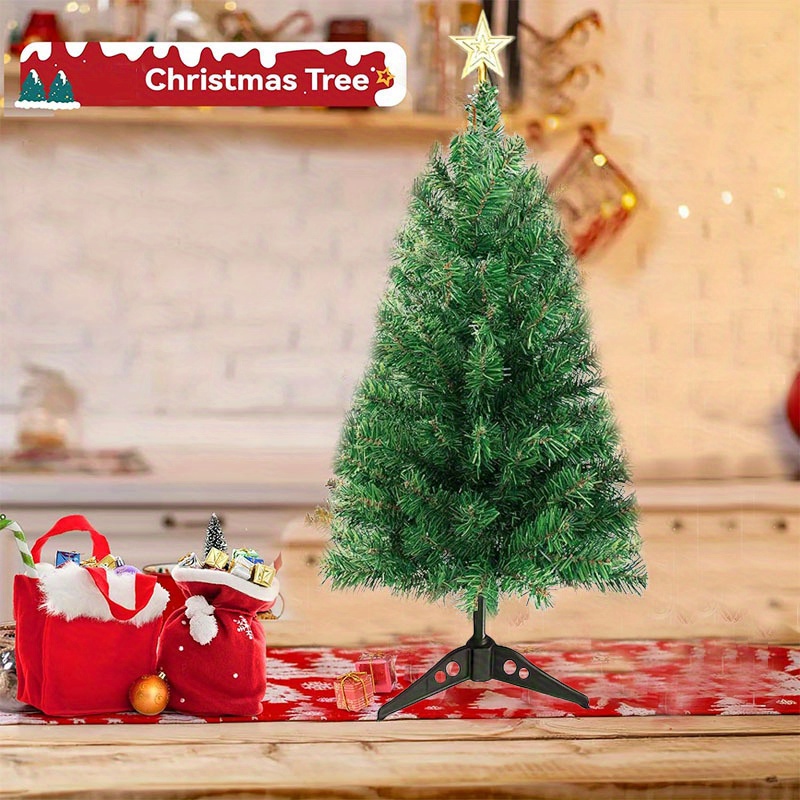 Artificial Mini Christmas Tree With Easy Assembly Foldable Base For ...