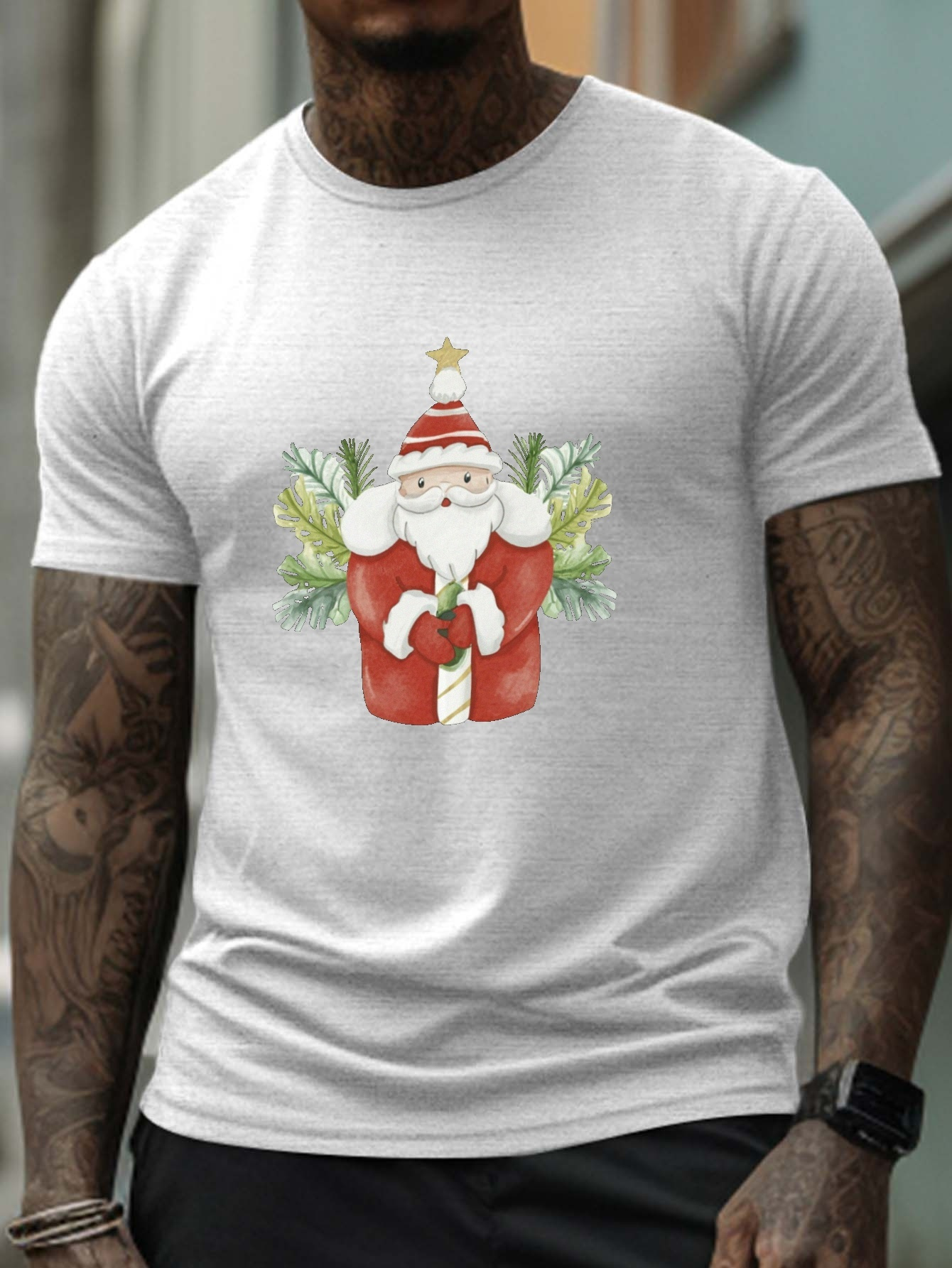 Christmas Style Santa Claus Print Men's Fashion Novelty - Temu