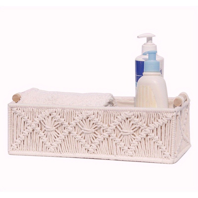 2pcs Boho Storage Baskets, Toilet Paper Storage Containers, Boho Decor  Baskets For Organizing, Woven Decorative Basket For Countertop, Toilet  Paper Ba