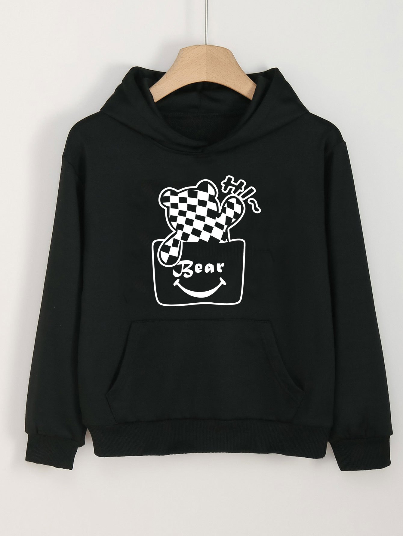 Checkerboard store sleeve hoodie