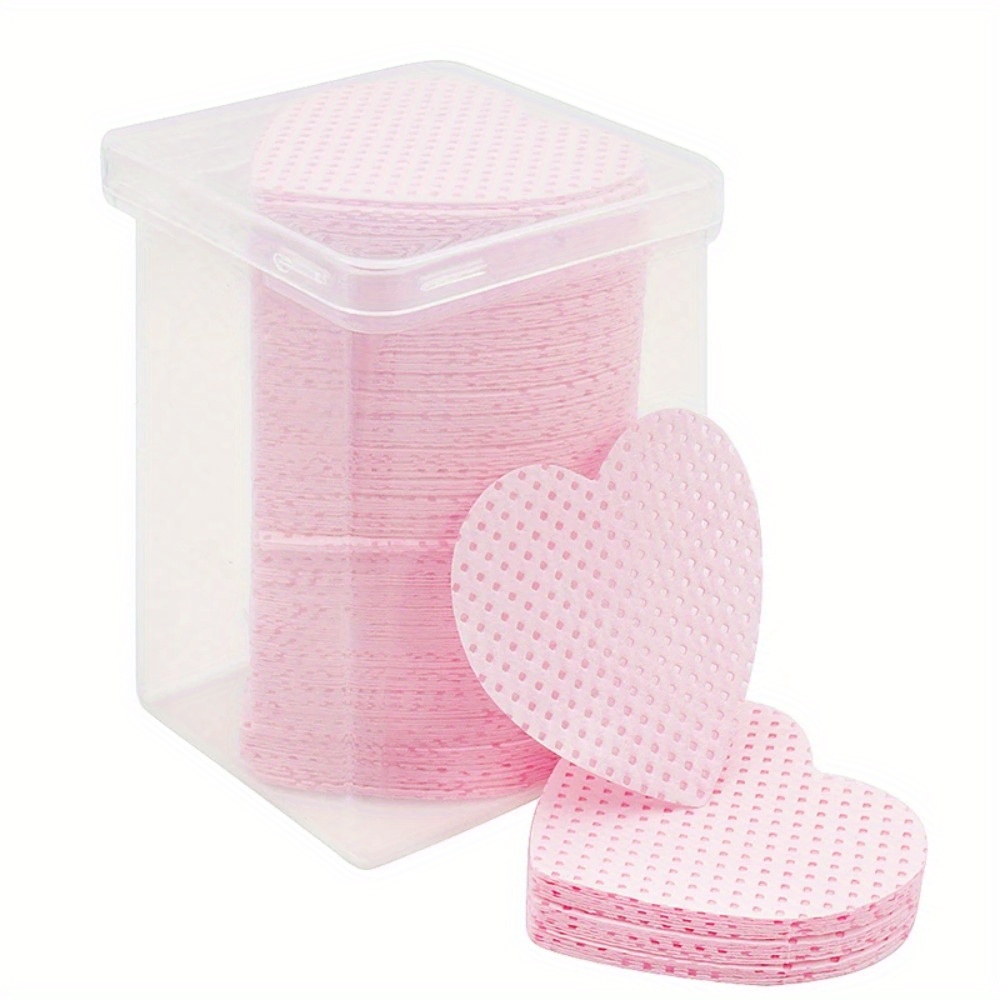 

200/400pcs Disposable Eyelash Extension Glue Cleansing Cotton Pads Heart Shaped Makeup Remover Cotton Wipe Napkins Cosmetics Tools