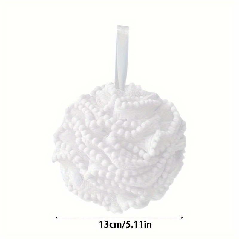 3pcs Cute Bath Sponge Balls and Hooks Set, Random Colors