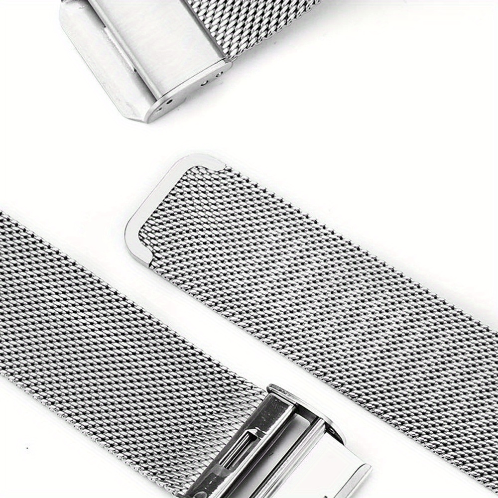 Milanese Stainless Steel Strap Fine Mesh Pin Buckle Style - Temu Canada