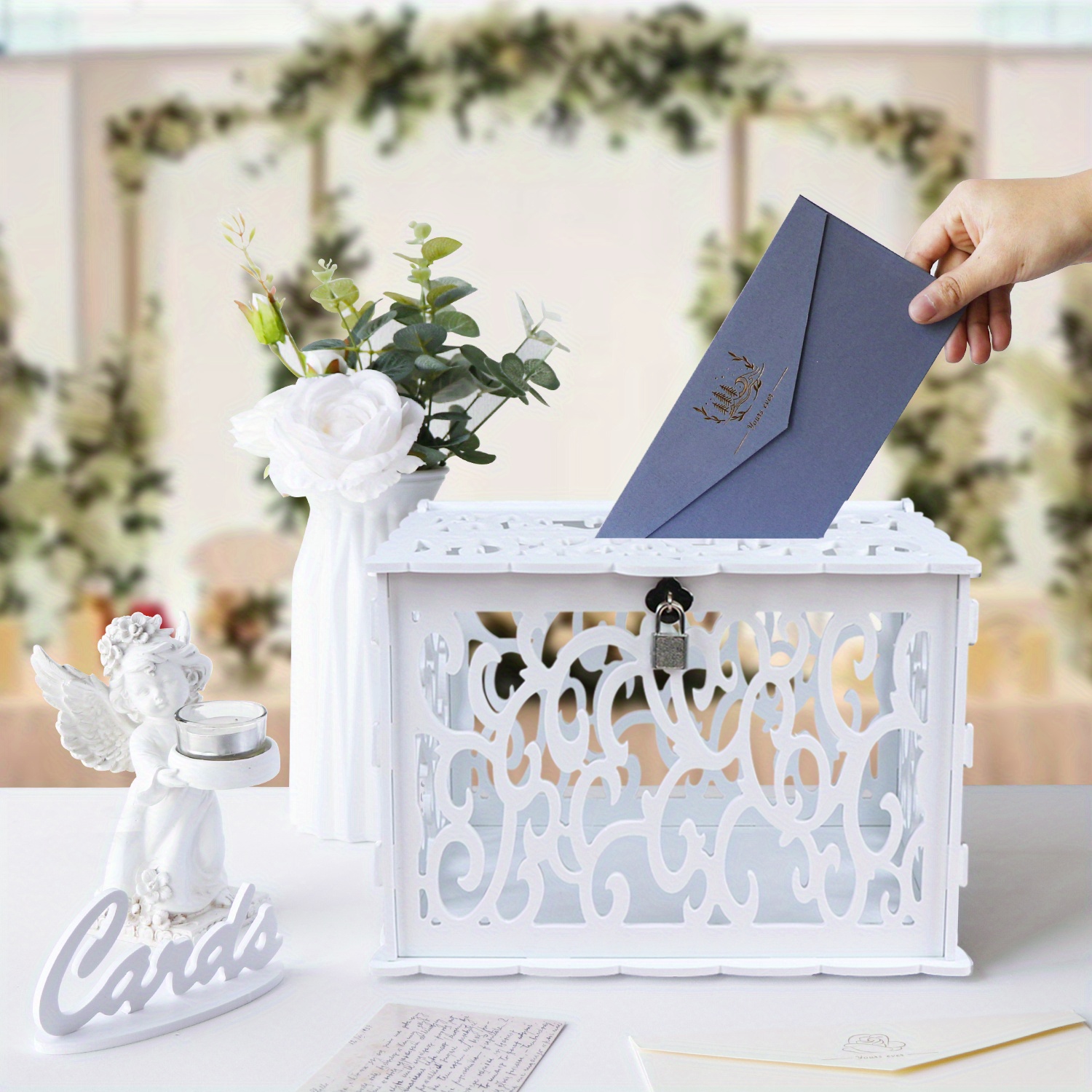 Acrylic Wedding Card Box For Wedding Reception Clear Gift - Temu