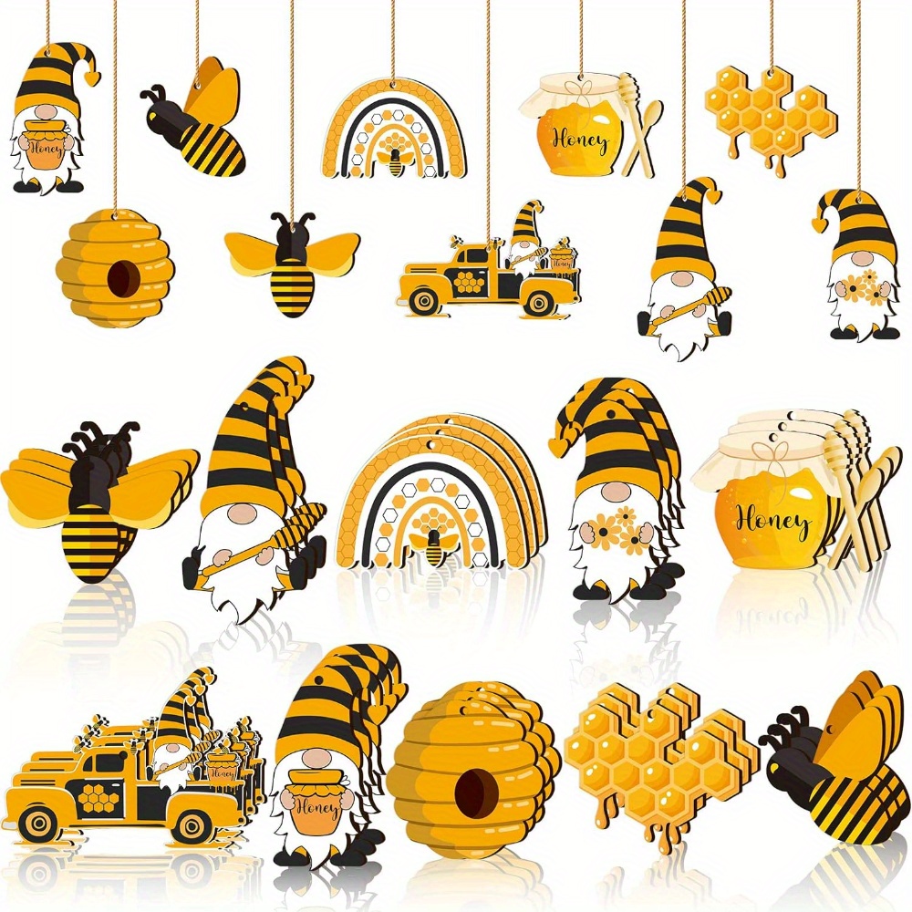 Brighten Up Your Kitchen With A Yellow Hexagon Honeycomb Bee - Temu