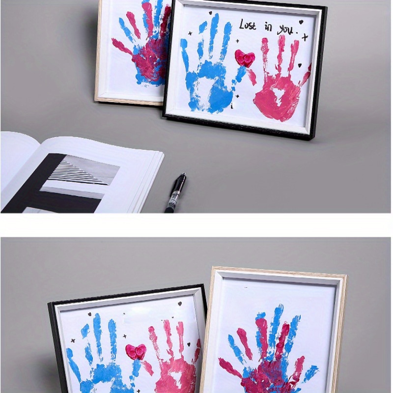 Cadre photo d'empreinte digitale de couleur de famille d'impression de  paume grande et petite main DIY 10ML a39745