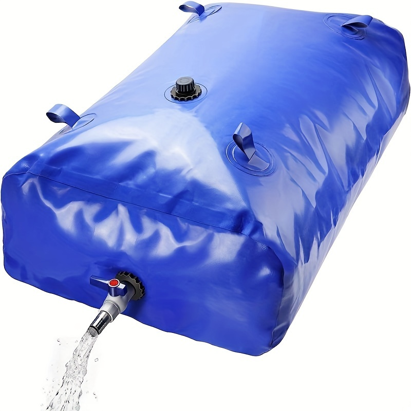 

1 Pack, Water Container Portable 100l/240l/350l Water Bag/water Storage With Pvc Ball Valve, Thickened Foldable, Can Be Used For Liquid Storage And Transport, Garden