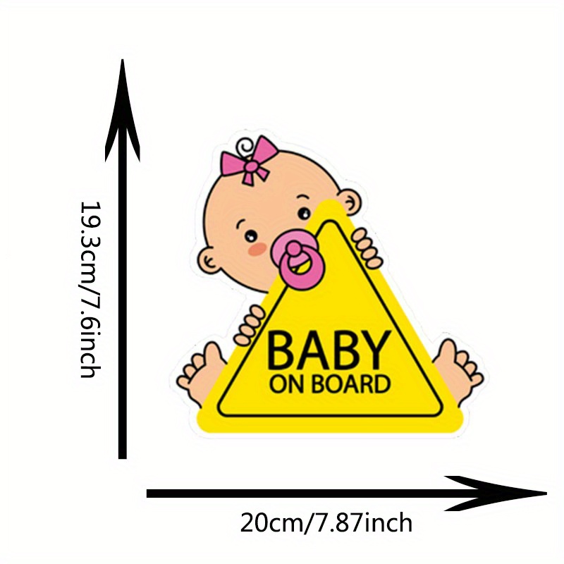 1pc Baby On Board Aufkleber Autoaufkleber Warnschild Gelb - Temu Germany