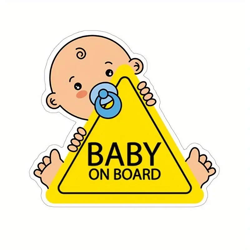 1pc Baby On Board Aufkleber Autoaufkleber Warnschild Gelb - Temu Germany