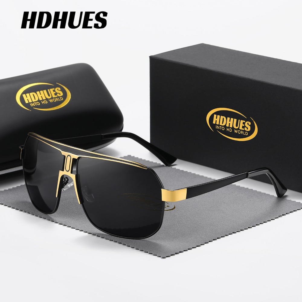 

Hdhues, Punk Hip Hop Polarized Aluminum Frame Oversize Sunglasses, For Men Women Outdoor Sports Party Vacation Travel Driving Fishing Supplies Photo Props