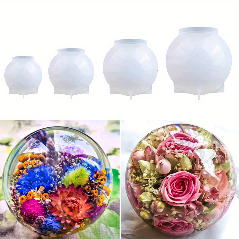 8Pcs Sphere Resin Molds Silicone, BABORUI Upgraded 3D Seamless Ball Shapes  Silicone Molds for Resin Casting, Large Globe Epoxy Resin Molds for Home  Decor, Flowers Preservation