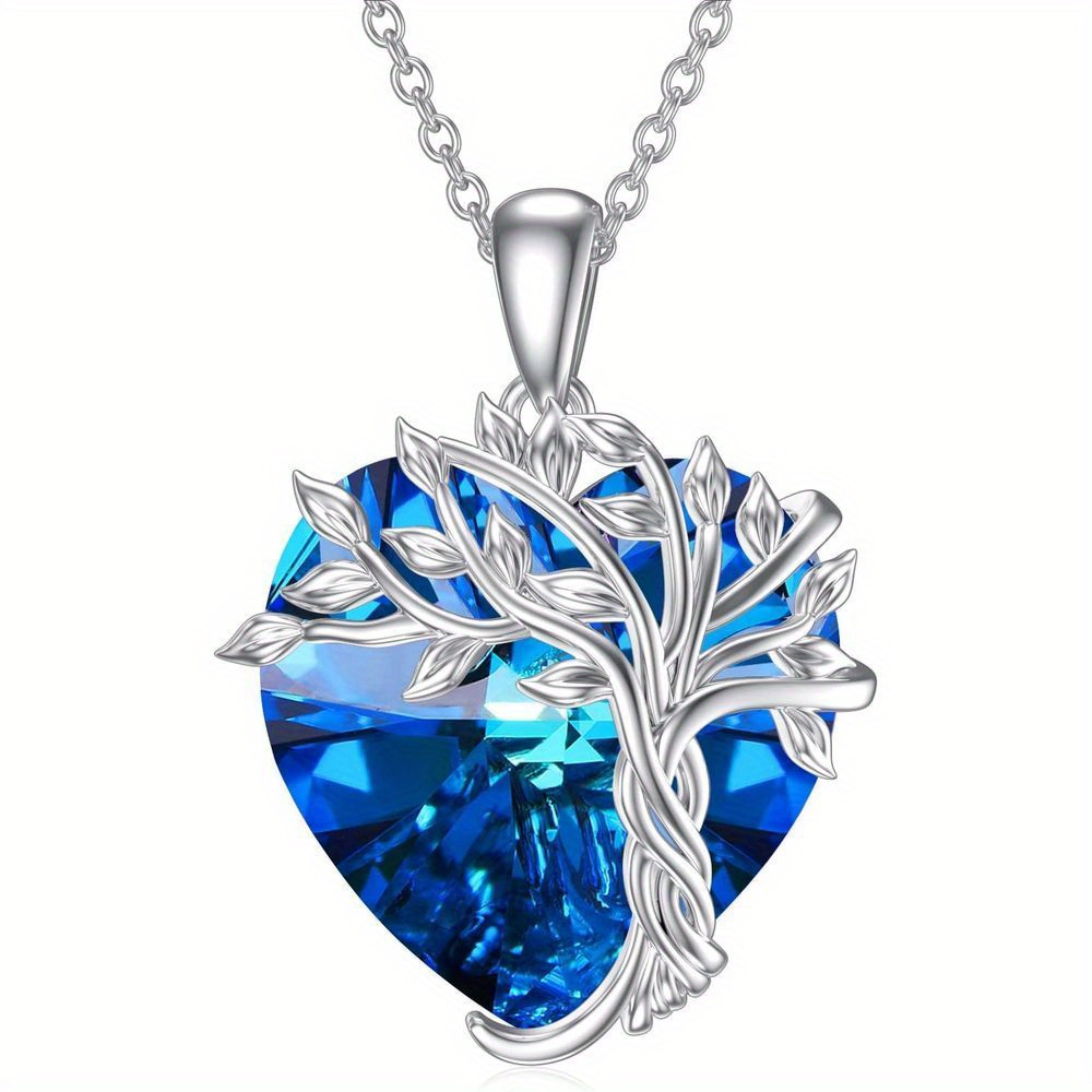 1pc fashion tree of life heart shaped pendant necklace for birthday anniversary christmas details 1