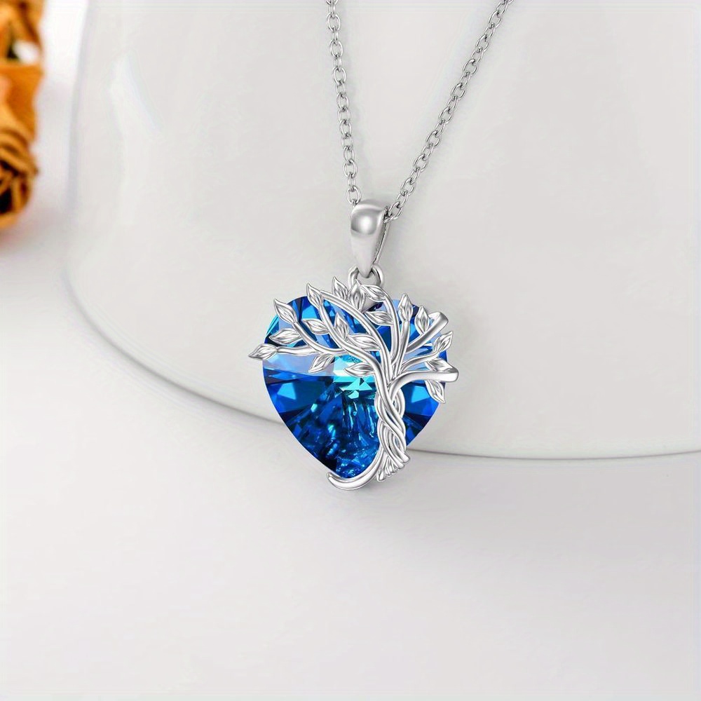 1pc fashion tree of life heart shaped pendant necklace for birthday anniversary christmas details 2