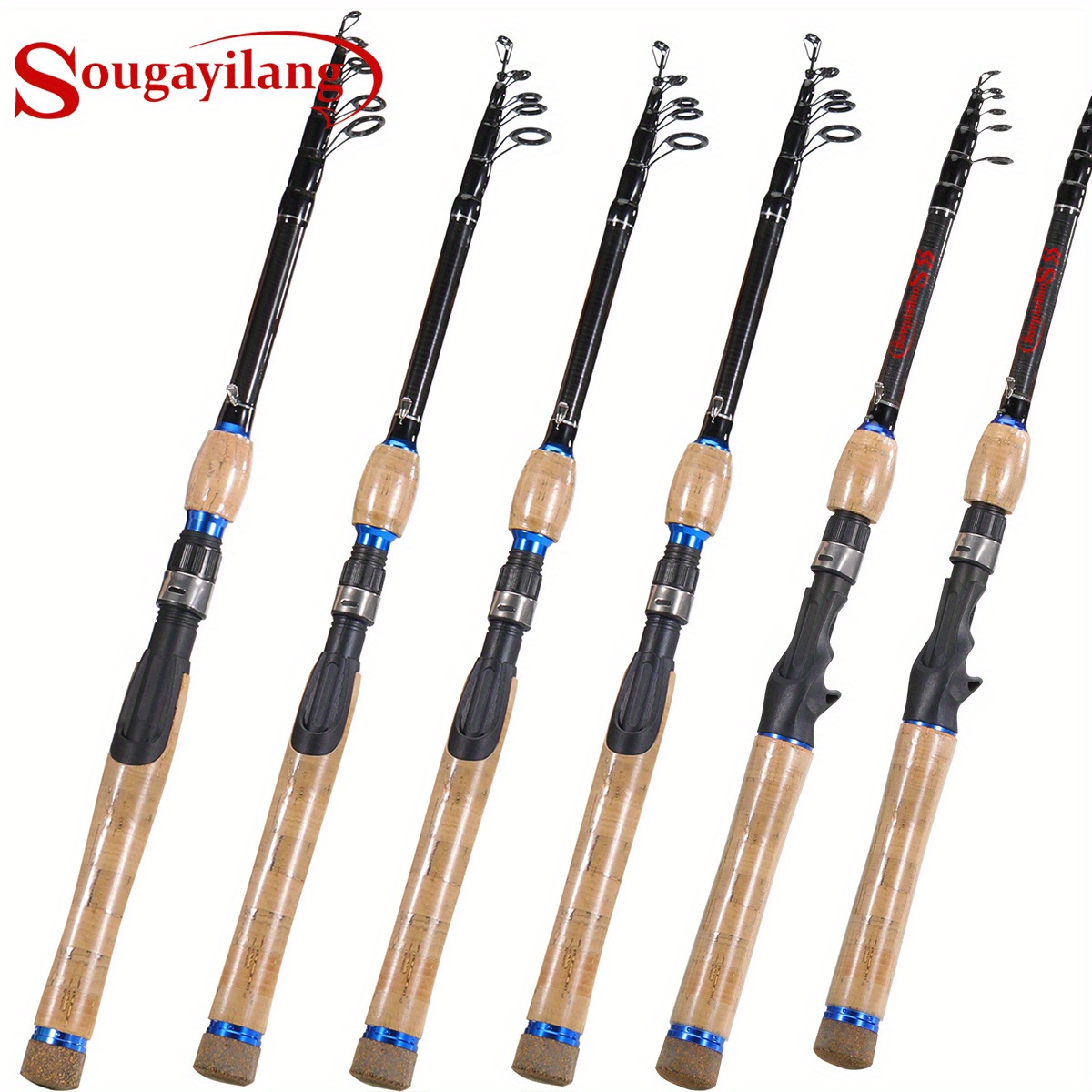 Sougayilang Fishing Rod Combos With Telescopic Fishing Pole - Temu