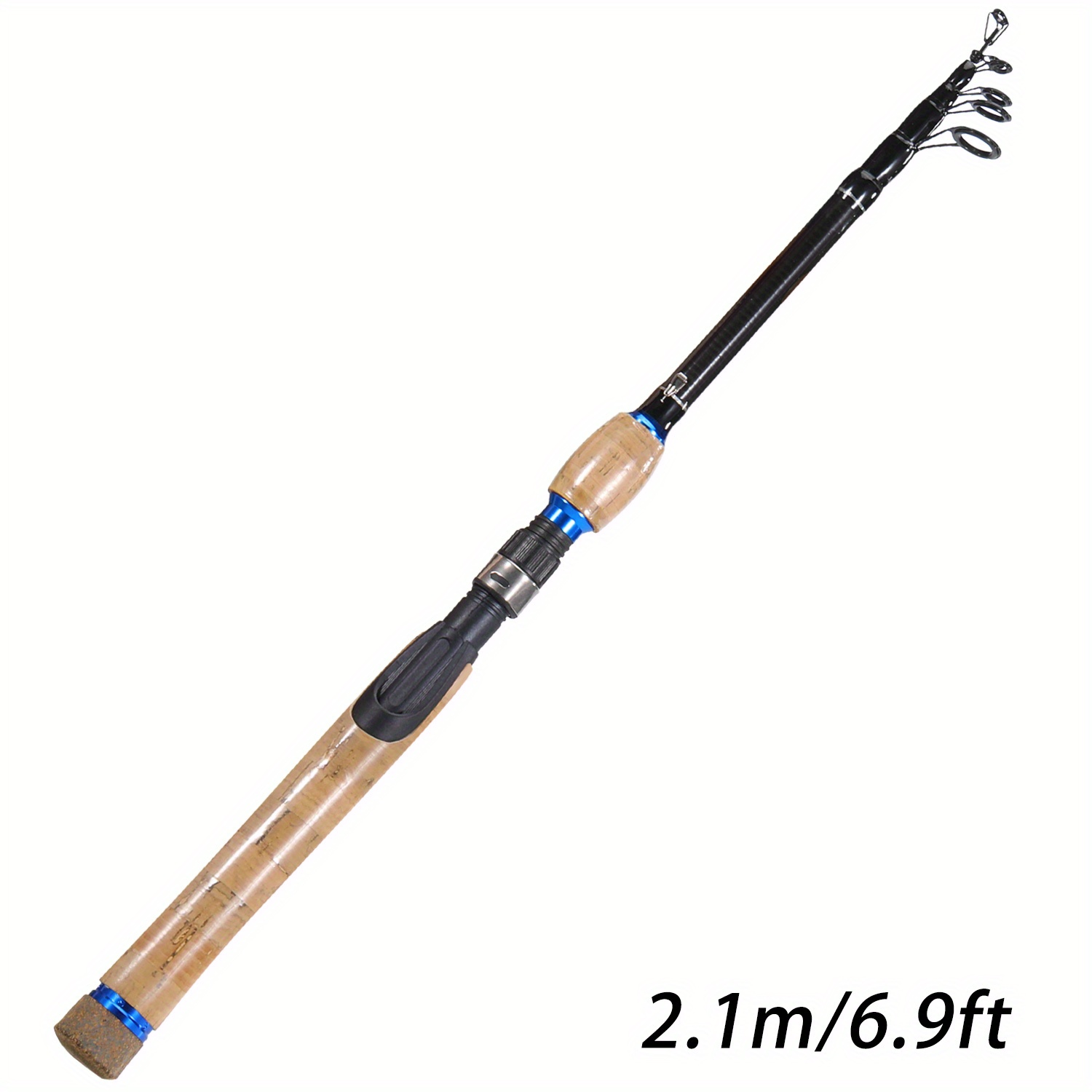 Sougayilang Fishing Rod 1.8-2.7M Portable Telescopic Cork Handle Spinning  Casting Fishing Rods