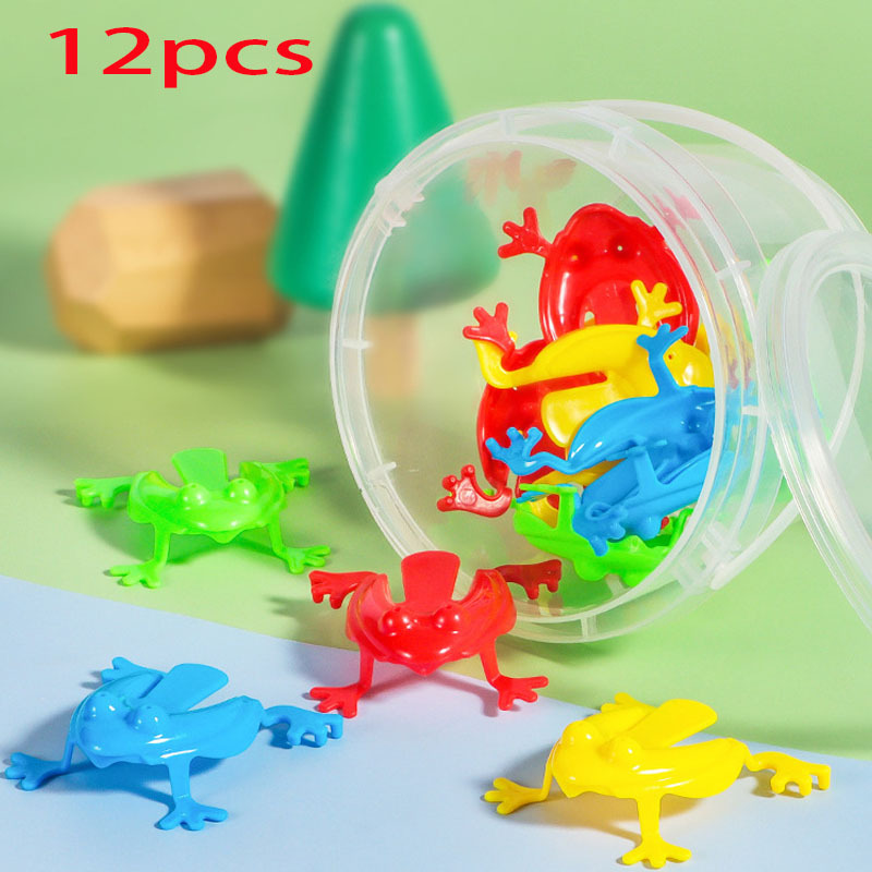 144pcs Plastic Jumping Frog Finger Press To Bounce Frog Bounce Clam Child  Parent-Child Educational Toy