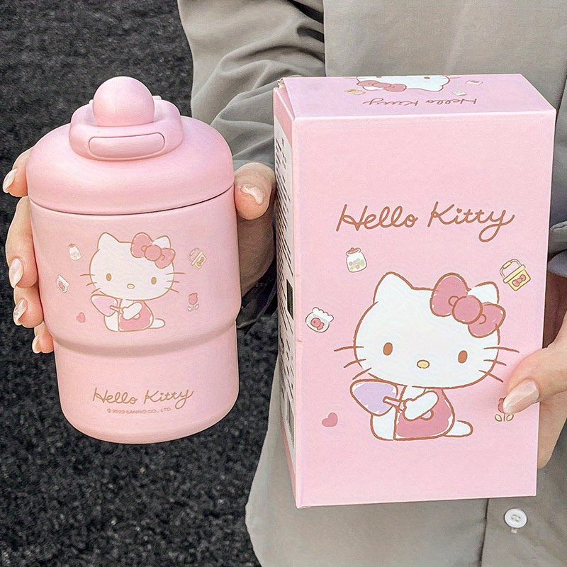 Hello Kitty Cinnamoroll Insulated Coffee Mug With Handle And Lid, Cute  Kuromi Melody Stainless Steel Water Cup, Double Wall Vacuum Travel Mug For  Office, Outdoor Sports - Temu