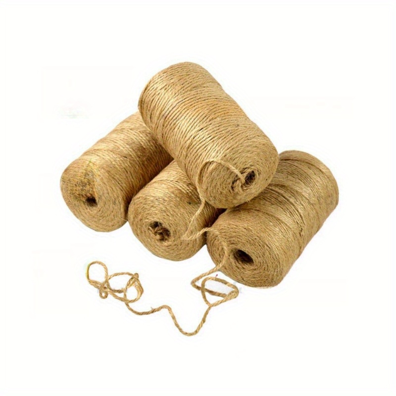 SHOP-STORY - Ficelle en jute naturelle brune - 2mm x 40m - Corde ce chanvre  épaisse pour décoration, jardin, bricolage, art et artisanat