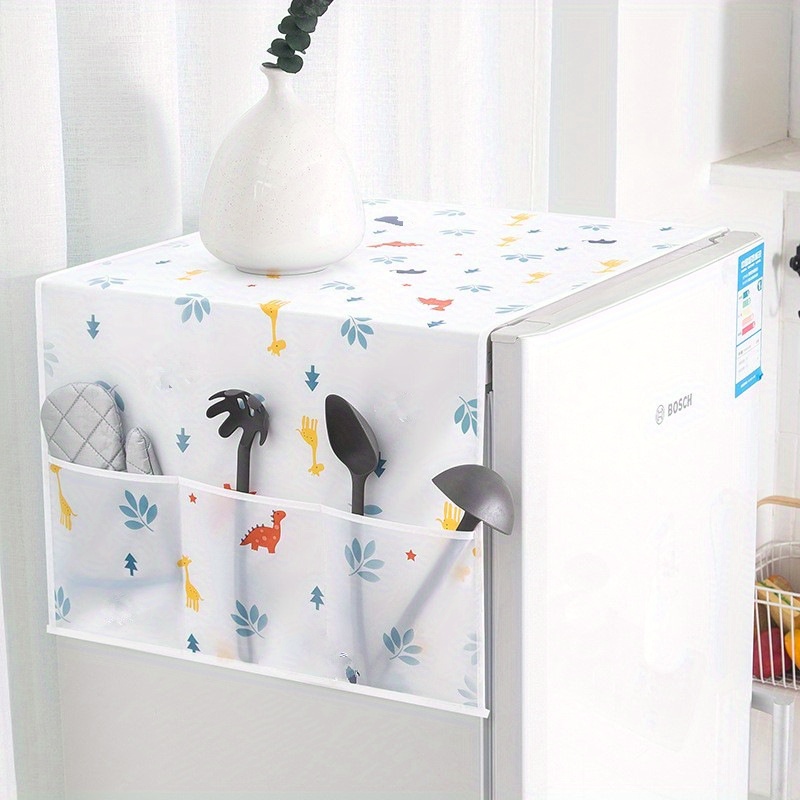 Cartoon Refrigerator Dust Cover Multi functional Storage - Temu