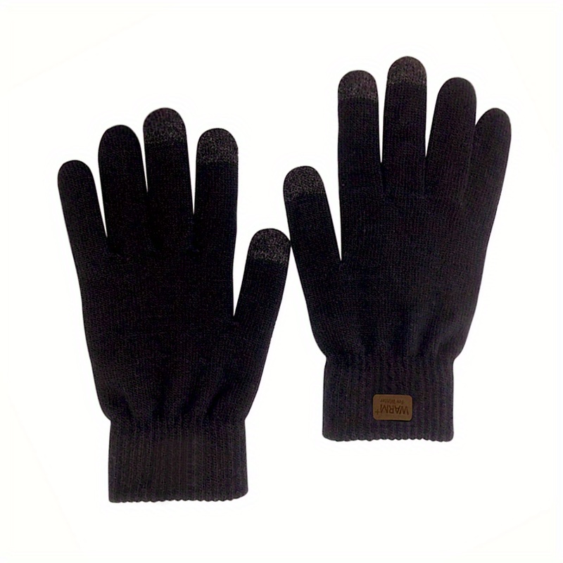 1pair Mens Winter Warm Windproof Warm Touch Screen Usable Gloves Spandex  Material Gloves Choose Size According To Hand Circumference Ideal Choice  For Gifts - Jewelry & Accessories - Temu