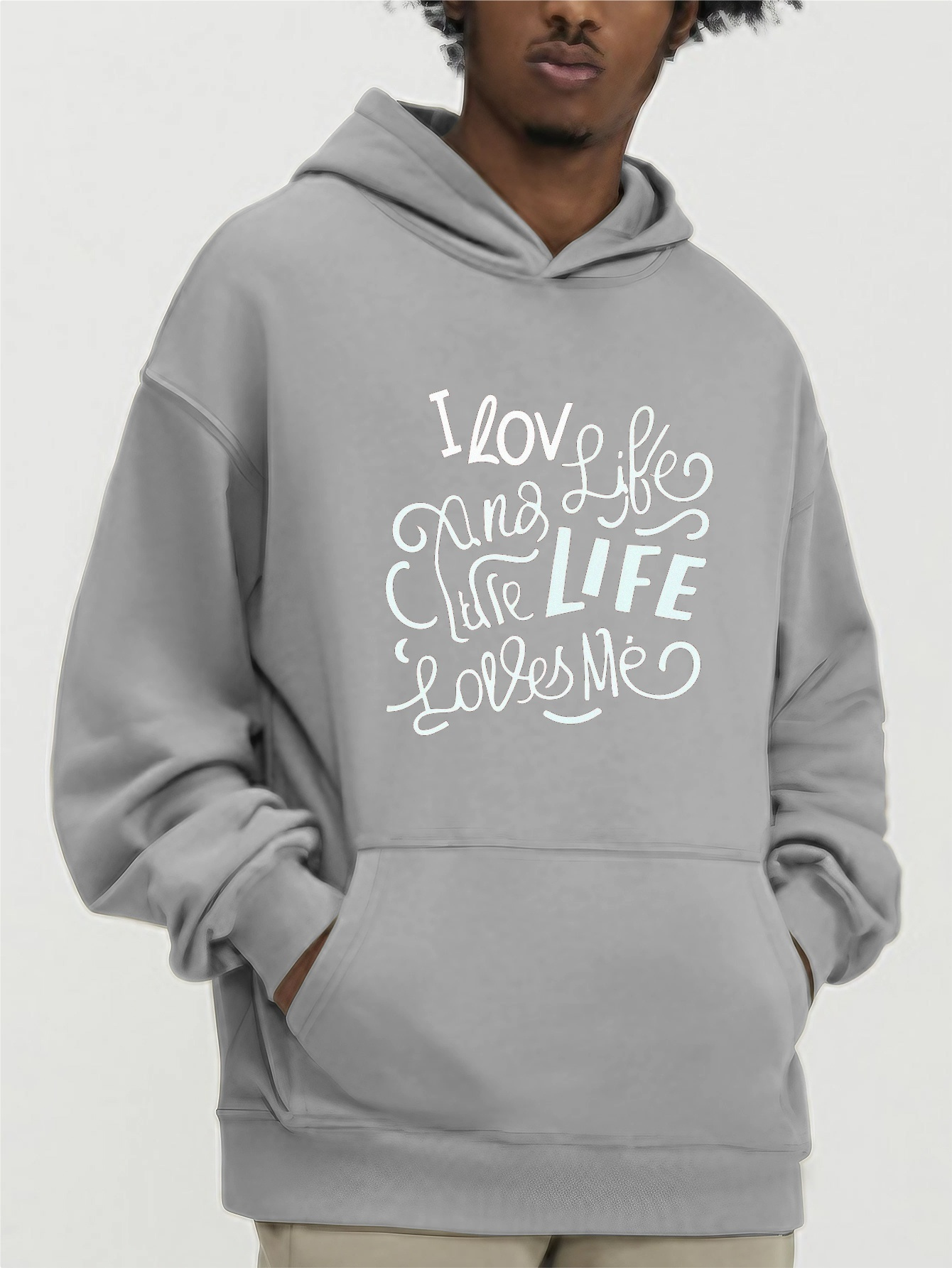 Love Life Life Loves Print Hoodie Cool Sweatshirt Men Men's - Temu