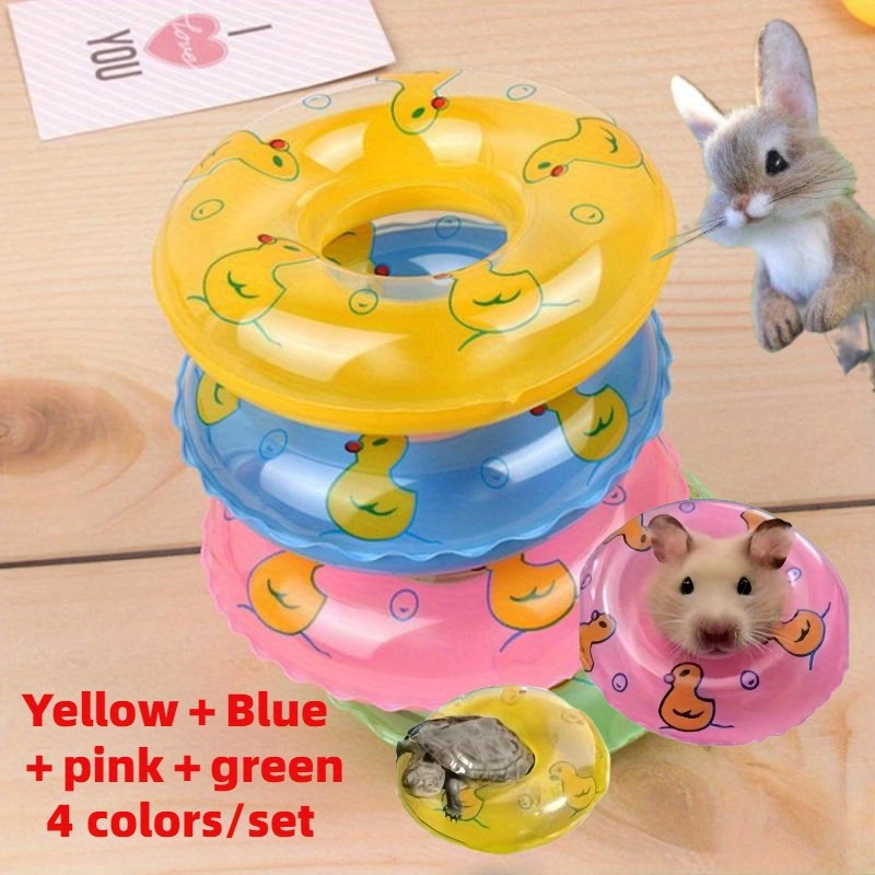 

4pcs/set Small Pet Toys, Hamster Swimming Ring, Simulation Miniature Craft, Furniture Swimming Ring Toys, Photo Props For Small Animal Accessories