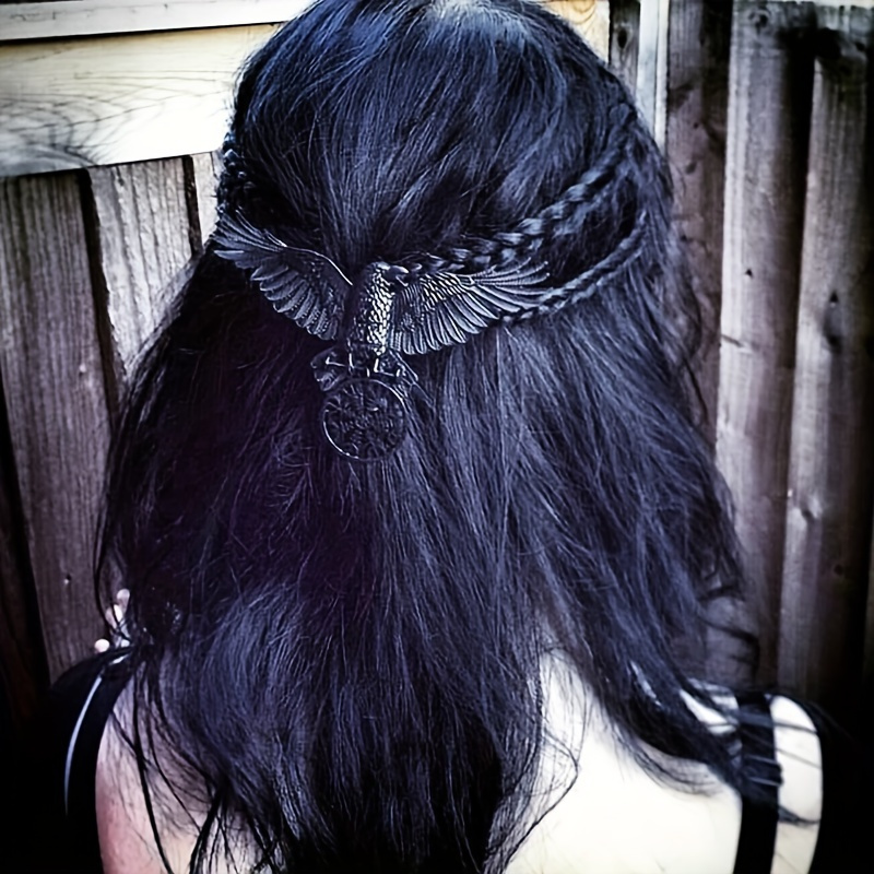 

Vintage Hairpin, Steampunk Gothic, Large Duckbill Clip, Decorative Bird Hair Accessory For Cosplay And Themed Outfits